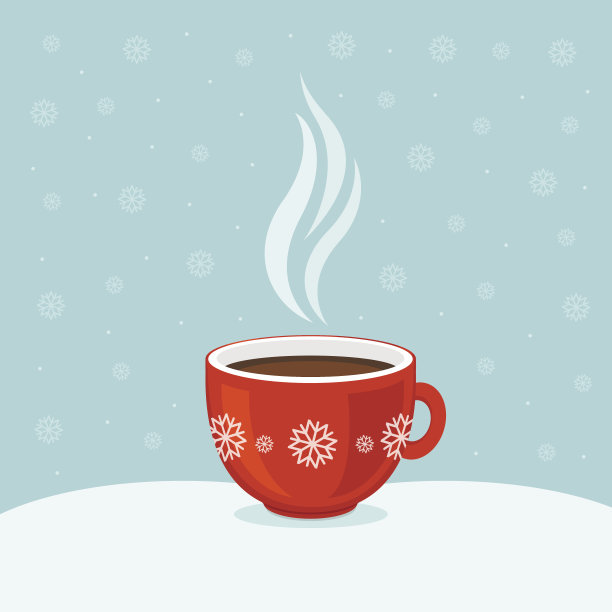 大雪喝咖啡