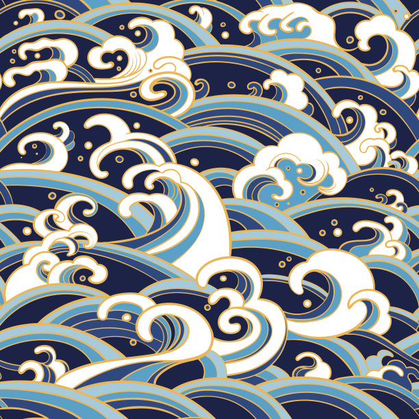 海浪抽象装饰画