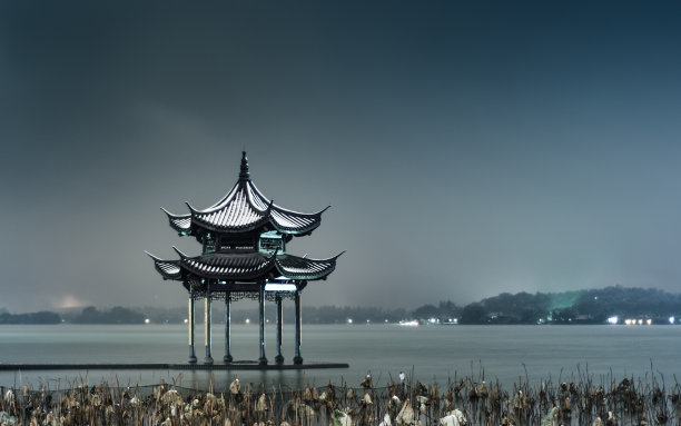 杭州西湖雪景