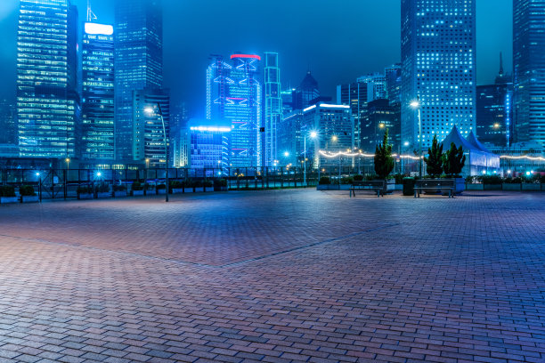 香港街道夜景