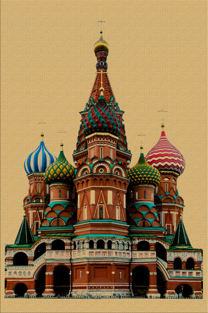 莫斯科水彩莫斯科彩绘