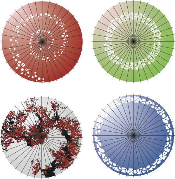 手工雨伞中国元素