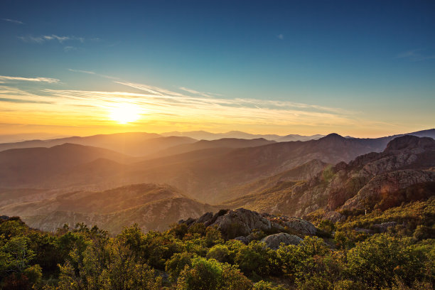 夕阳朝阳风景