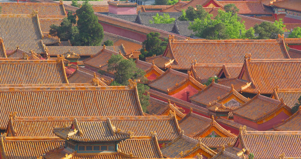 北京故宫俯视