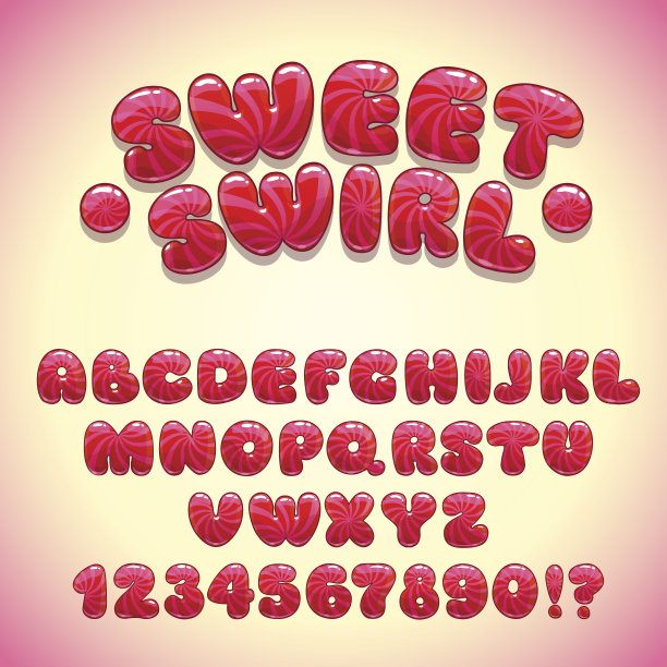 糖果字体
