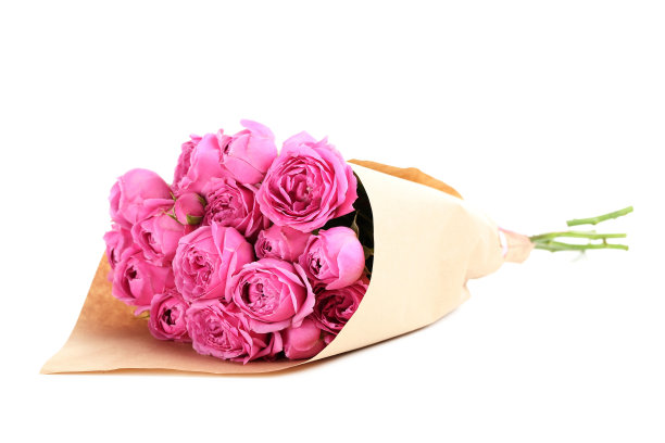 粉红色玫瑰花礼品盒