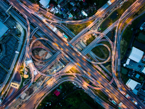 高速公路鸟瞰图