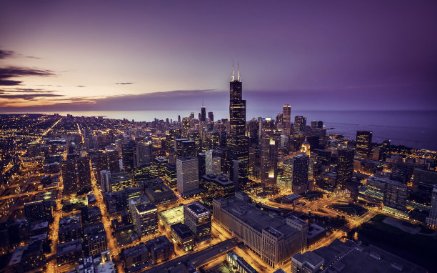 航拍都市风景