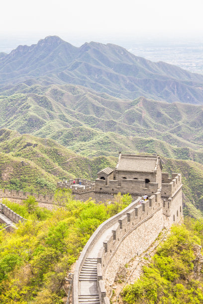 石壁上的八达岭长城