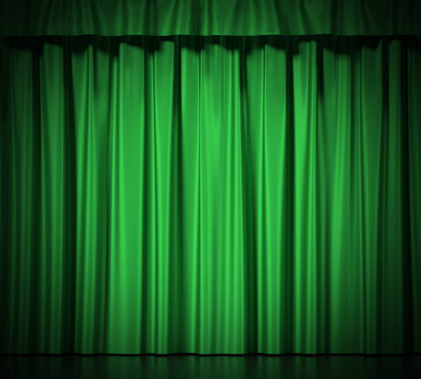 绿色窗帘