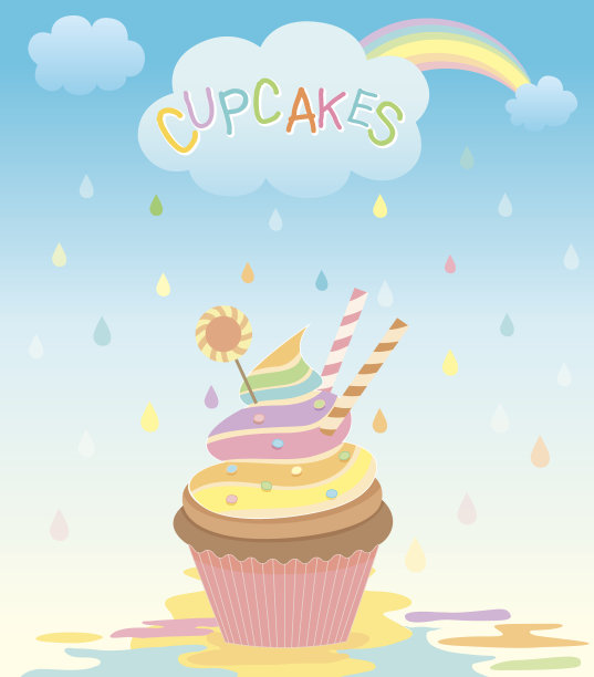 彩虹蛋糕广告
