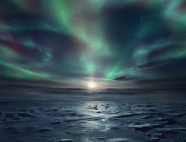 山林雪景