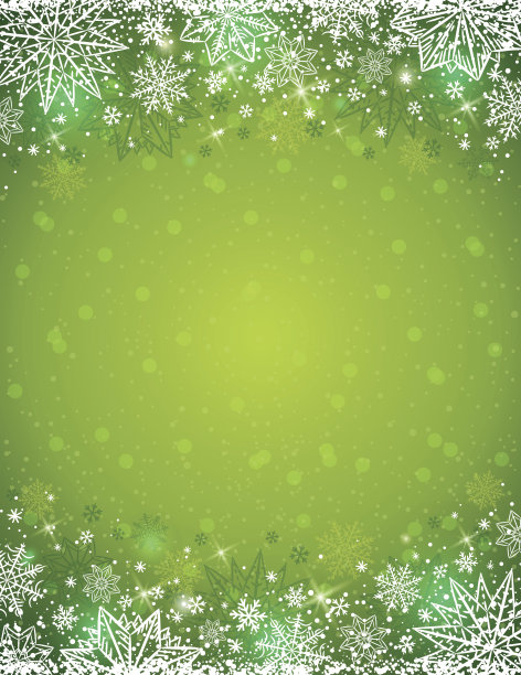 雪花绿色边框