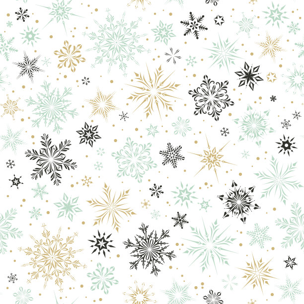 圣诞背景雪花循环图案