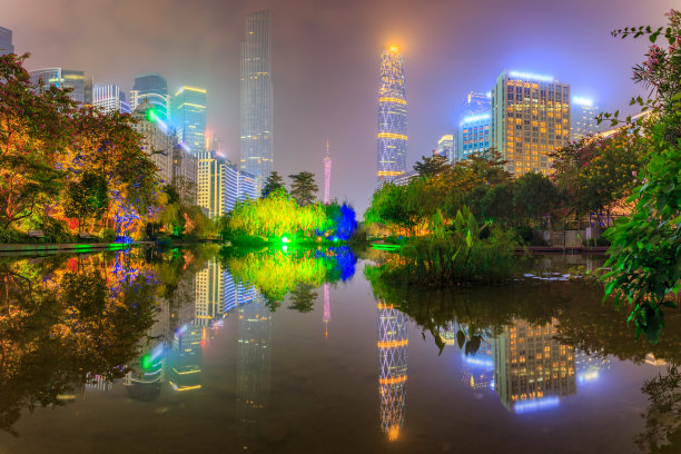东莞城市建筑夜景