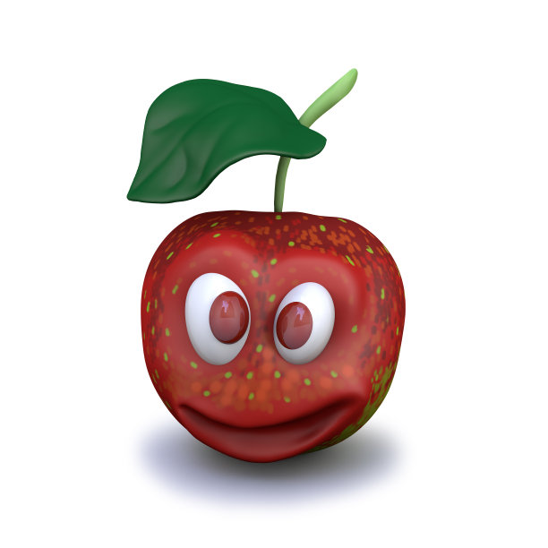 卡通 苹果 水果 蛇果