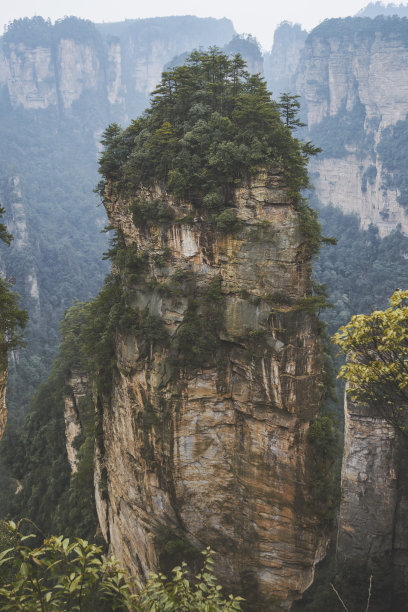 湖南省张家界风景山峰旅游景点