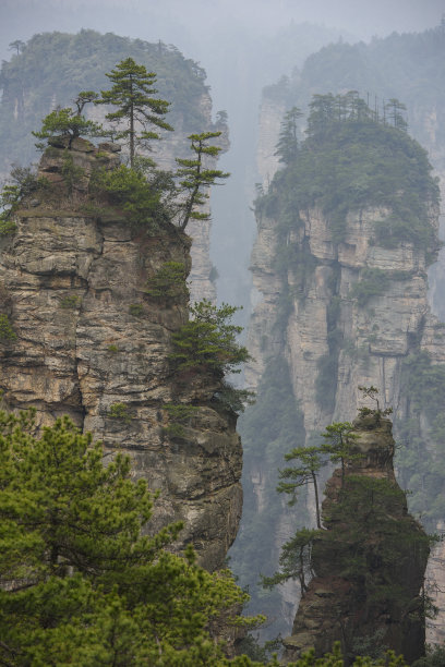 湖南省张家界风景山峰旅游景点