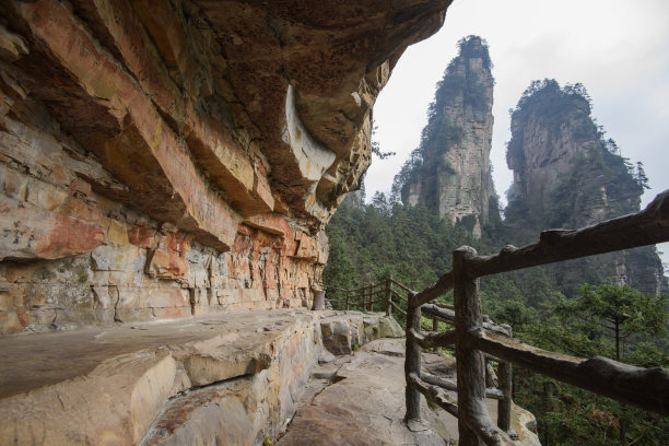 湖南省张家界风景山峰旅游景点