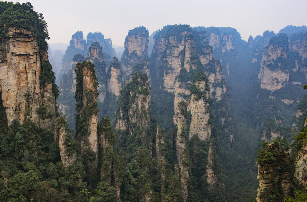 湖南省张家界风景山峰旅游景点