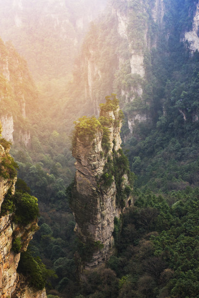 湖南省张家界风景山峰旅游景点