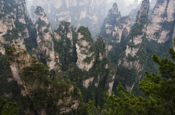 湖南省张家界风景山峰旅游景点