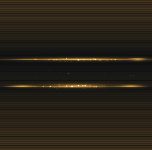 金色发光光线抽象科技线条背景