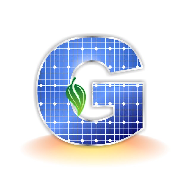 g字母能源环保光伏logo