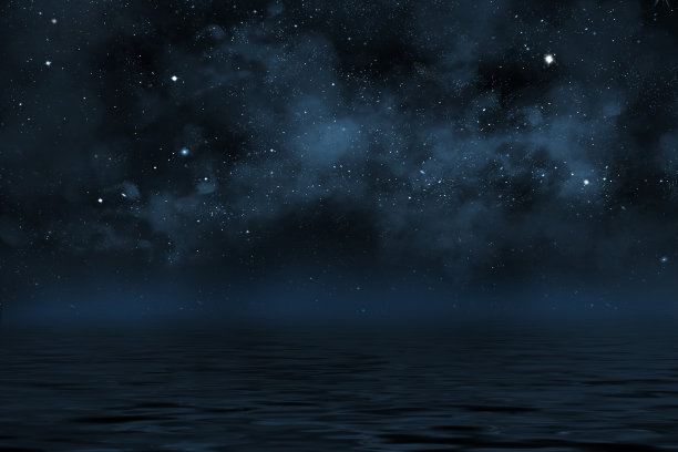 夜幕下的大海