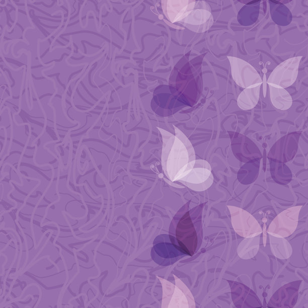 蝴蝶蓝色紫色透明翅膀