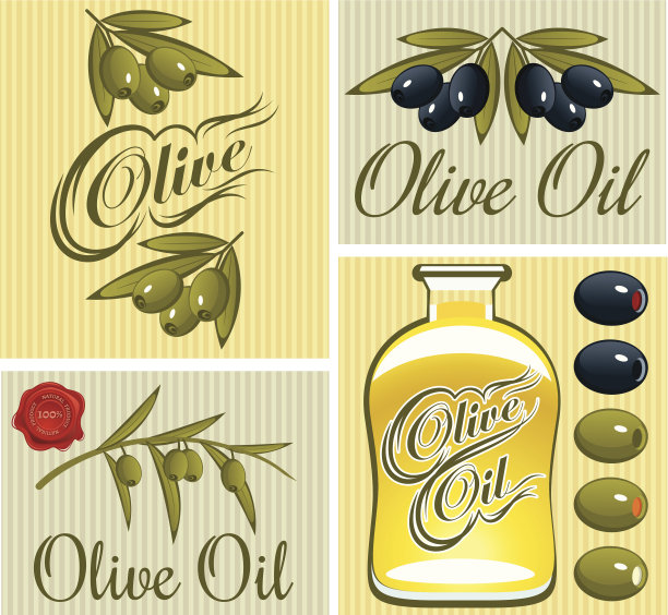 时尚橄榄油标签