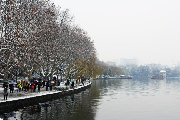 杭州西湖雪景