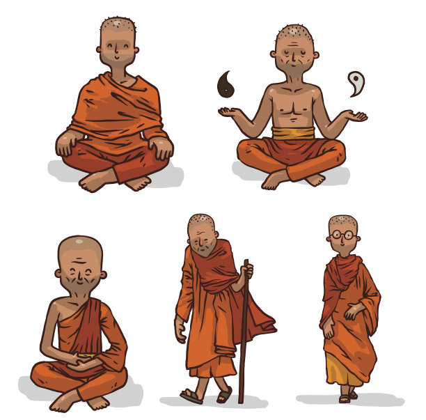 卡通西藏卡通插图
