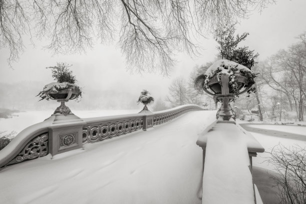 雪中桥梁