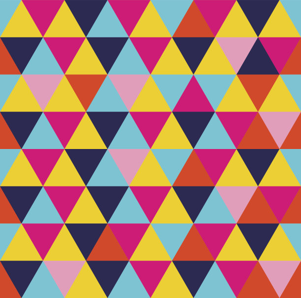 彩色抽象几何背景墙