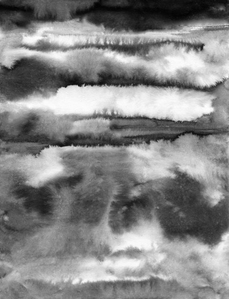 手绘抽象云装饰画