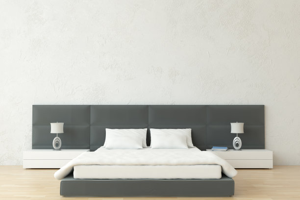 卧室床模型 双人床模型