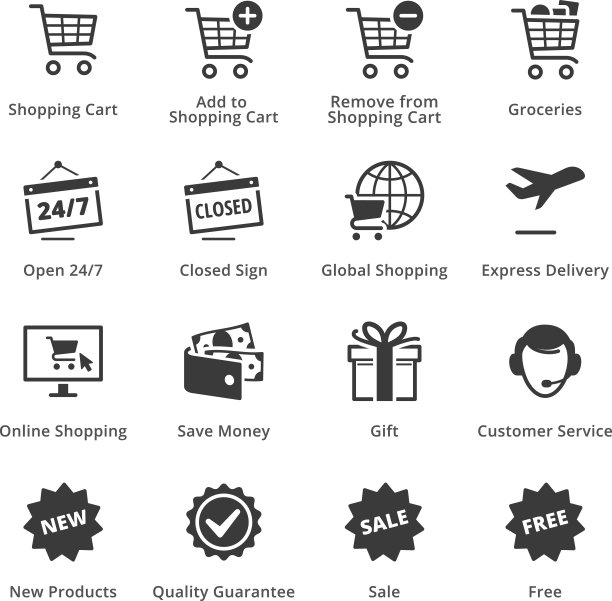 电子商务图标集