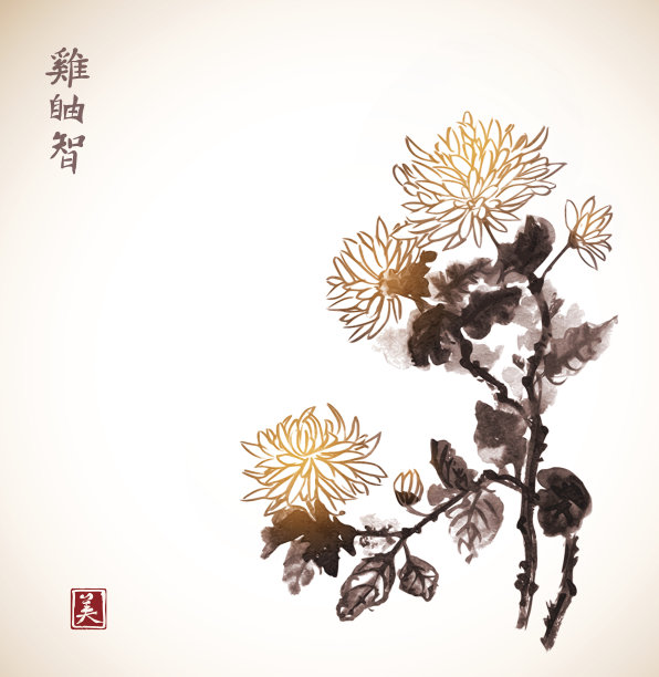 中国风复古花卉