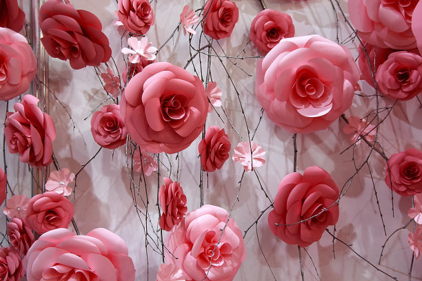 婚庆婚礼玫瑰鲜花背景墙素材