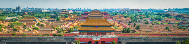 北京故宫俯视