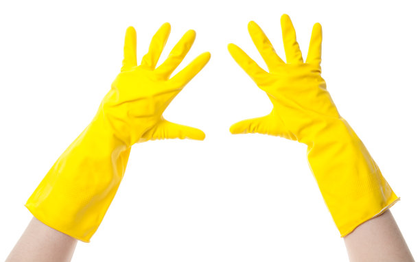 黄色橡胶手套