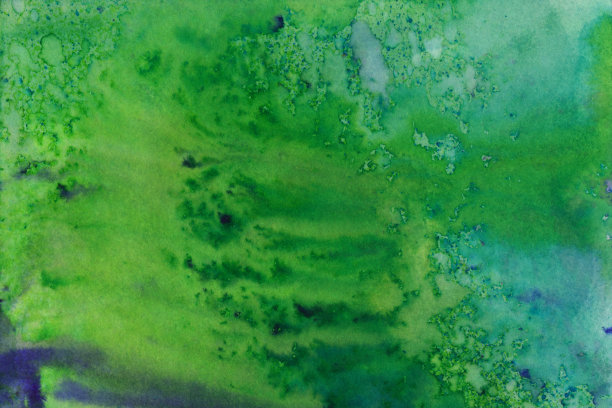 绿色渐变水滴喷溅装饰画