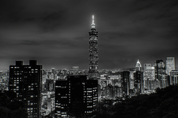 台湾台北101大楼夜景
