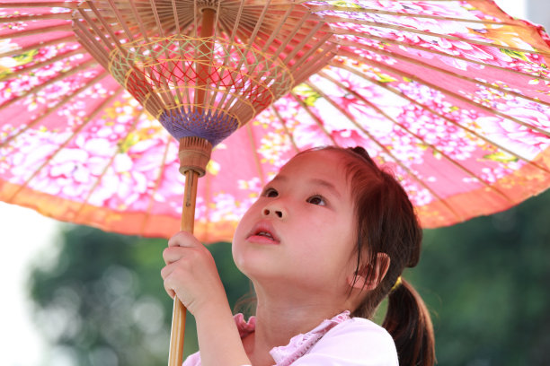 手工雨伞中国元素
