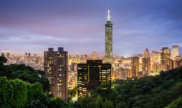 台湾标志建筑天际线