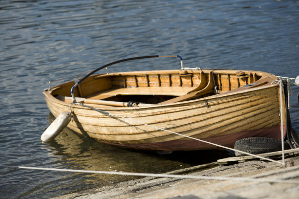 湖边小木舟