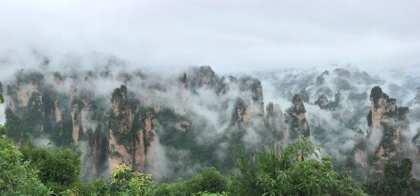 湖南省张家界风景山峰旅游景点