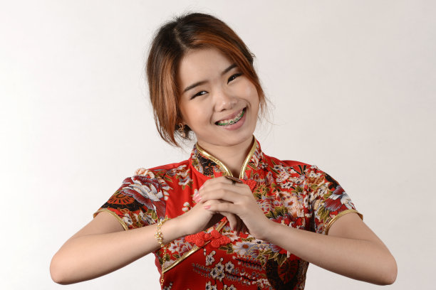 中国风旗袍丝绸