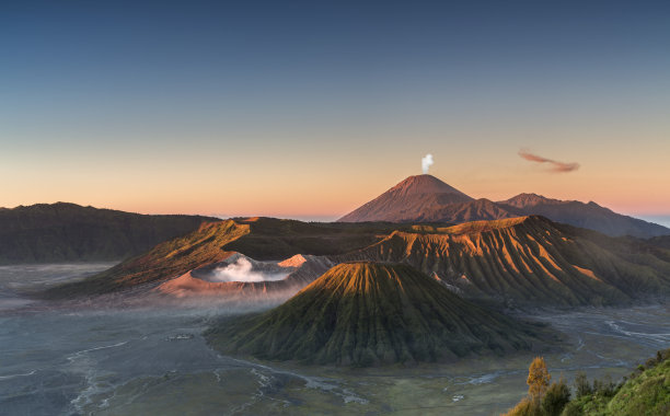 水平画幅,无人,火山地形